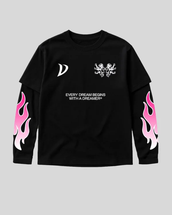LONGSLEEVE NERA E ROSA AVANTI