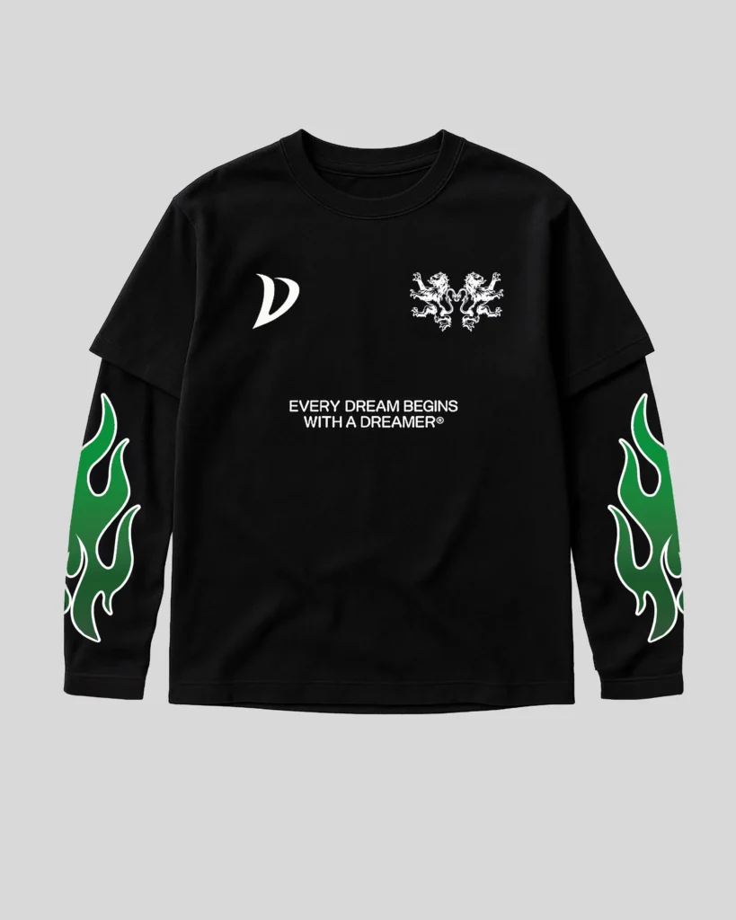 LONGSLEEVE NERA E VERDE AVANTI