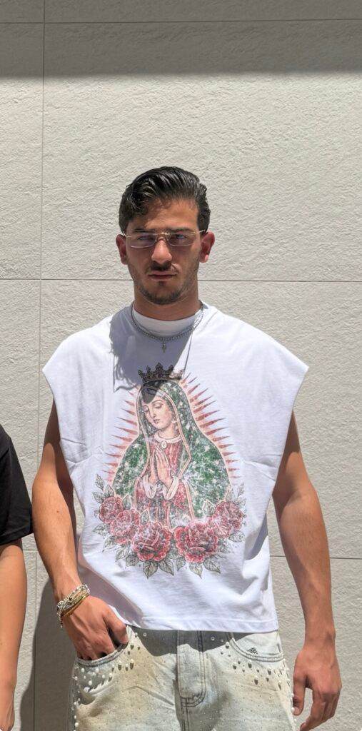 Canotta crop madonna bianca